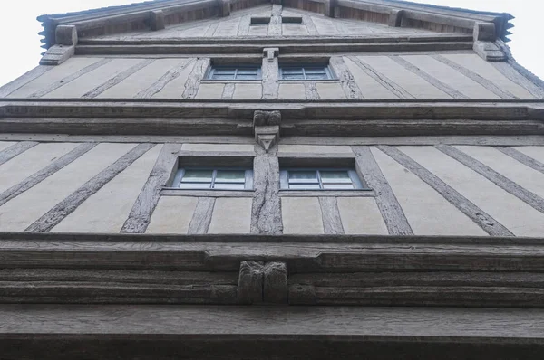 Colpo Basso Vecchio Edificio Mont Saint Michel Francia — Foto Stock