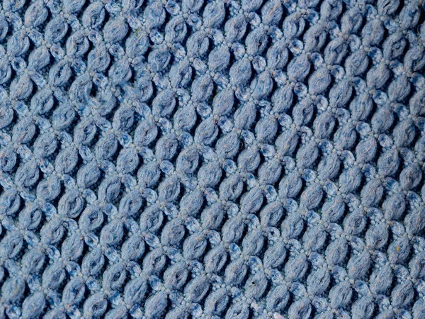 Modrá Hladká Struktura Pletací Vlny — Stock fotografie