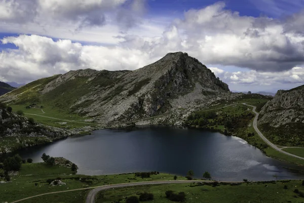 Beau Cliché Mirador Entrelagos Gamonedo Espagne — Photo