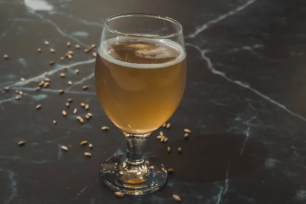 Bira Dolu Bir Bardağın Yakın Plan Çekimi — Stok fotoğraf