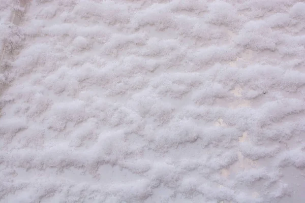 Beyaz Kar Arkaplanının Yakın Çekimi — Stok fotoğraf
