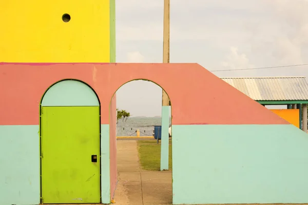 Cancello Colorato Che Conduce Alla Spiaggia Porto Rico — Foto Stock