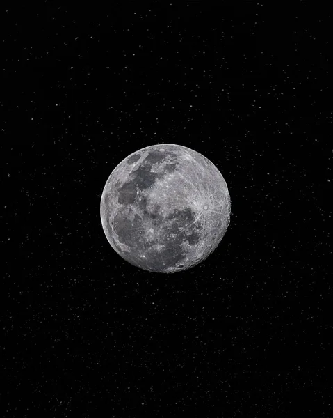 Plan Rapproché Lune Dans Ciel Étoilé — Photo