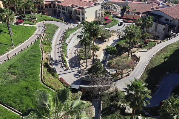 Una Vista Aérea Los Senderos Resort Lujo Junto Mar Los — Foto de Stock