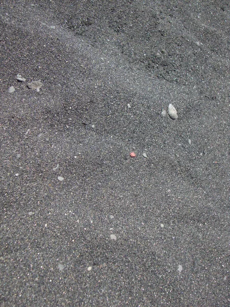 ハワイのビックアイランド コナの黒い溶岩砂の質感 — ストック写真