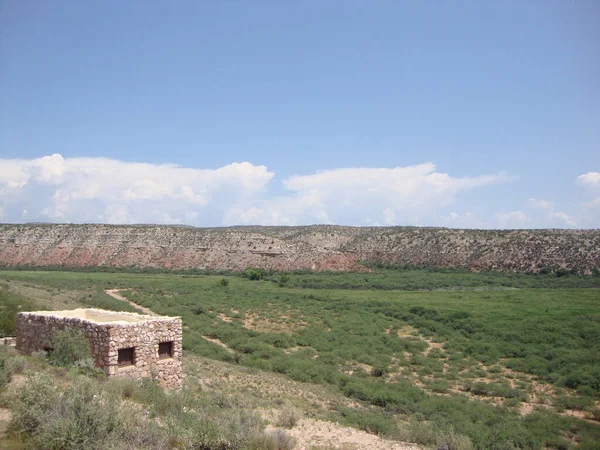 Ερείπια Της Αρχαίας Tuzigoot Εθνικό Μνημείο Και Γραφική Γύρω Περιοχή — Φωτογραφία Αρχείου