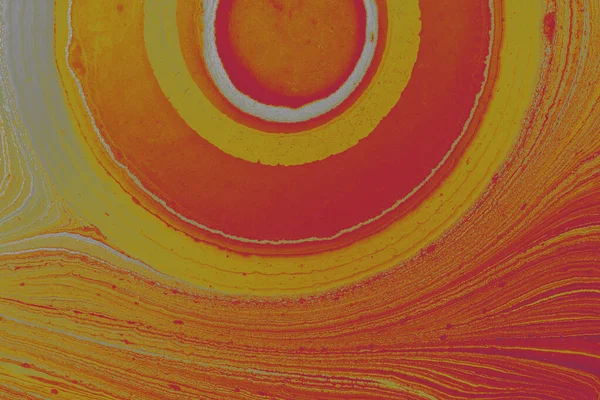 Uma Ilustração Das Formas Círculo Dinâmico Amarelo Vermelho — Fotografia de Stock