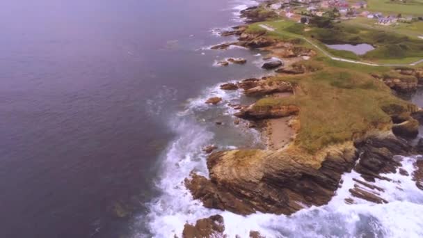 Повітряний Вид Море Річку Задньому Плані — стокове відео