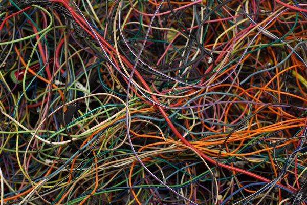 Closeup Shot Colorful Wires Wallpaper Background — Stock Photo, Image