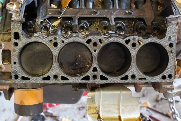 Closeup Shot Cylinder Block — Stock Photo, Image