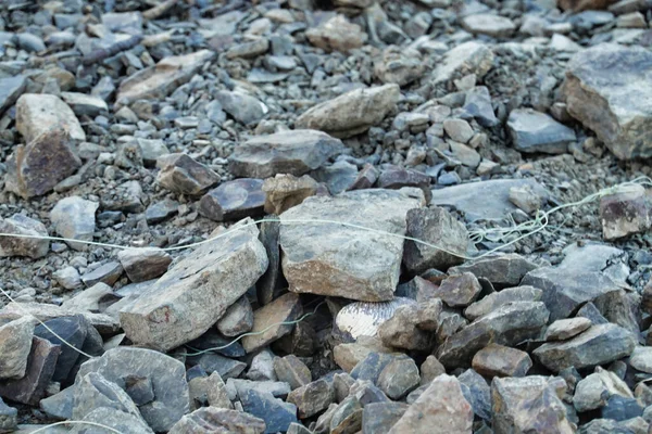 Tiro Close Pedras Cinzentas Chão Para Fundo Texturas — Fotografia de Stock