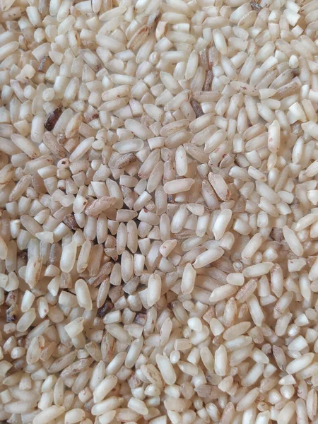 Uma Vista Superior Closeup Arroz Não Cozido Branco — Fotografia de Stock