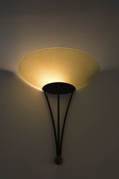 Vnitřní Lampa Stín Zdi — Stock fotografie