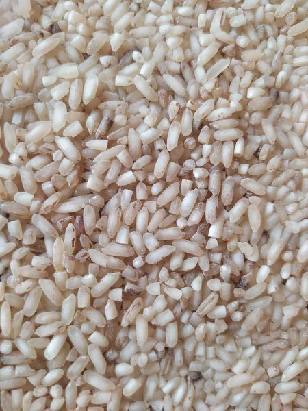 Uma Vista Superior Closeup Arroz Não Cozido Branco — Fotografia de Stock