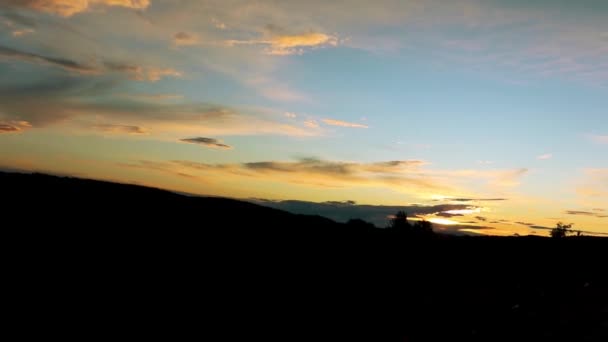 Belo Pôr Sol Sobre Mar — Vídeo de Stock