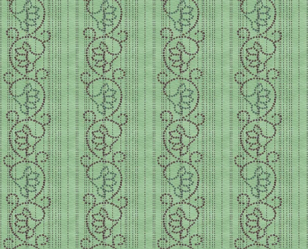 Illustration Motif Abstrait Motifs Floraux Sur Fond Vert — Photo