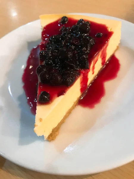 Överblick Över Bärcheesecake — Stockfoto