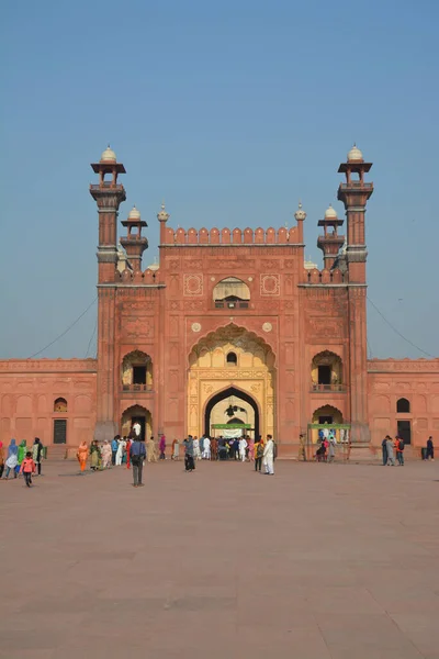 Lahore Pakistan Avril 2018 Vue Porte Entrée Mosquée Badshahi Intérieur — Photo