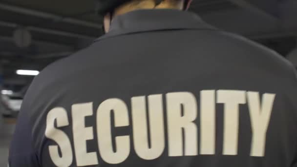Man Security Uniform — Αρχείο Βίντεο