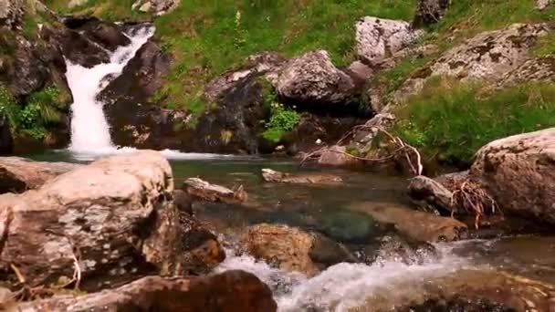Krásný Vodopád Lese — Stock video