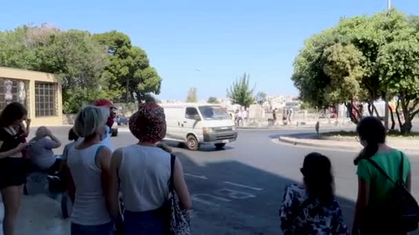 Kreuzung Heraklion Einem Sonnigen Tag — Stockvideo