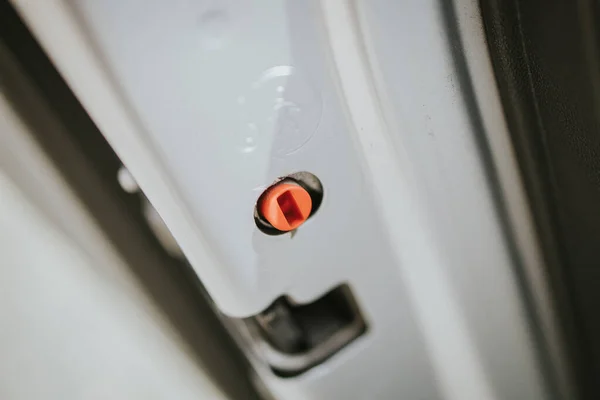 Closeup Shot Baby Lock Car Door — Stock Photo, Image