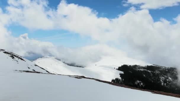 美丽的风景 雪山覆盖 — 图库视频影像