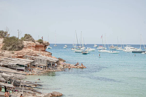 Formentera Ισπανια Aυγ 2020 Εκπληκτική Παραλία Στα Φορμεντέρα Της Ίμπιζα — Φωτογραφία Αρχείου
