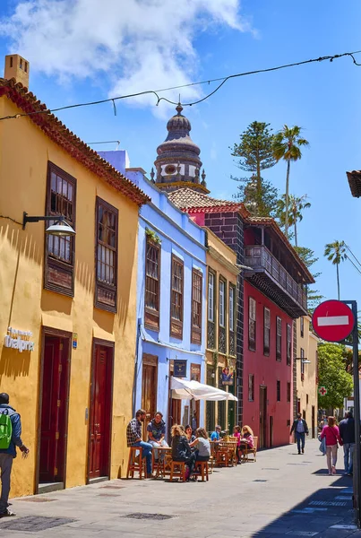 San Cristobal Laguna España Mayo 2021 Centro Con Tascas Restaurantes — Foto de Stock