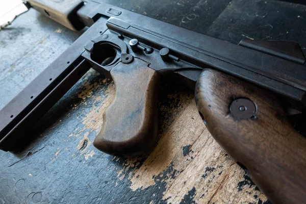 Kinci Dünya Savaşı Ndan Kalma Bir Silahın Yakın Plan Çekimi — Stok fotoğraf