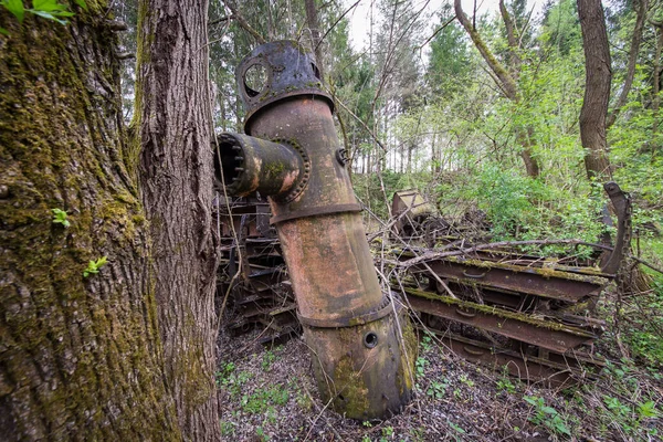 Abandoned Mining Equipment Rotten Woods Austria — Stock Photo, Image