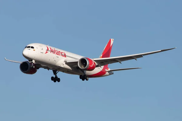 London Förenade Kungariket Feb 2020 Avianca Ava Närmar Sig London Stockbild