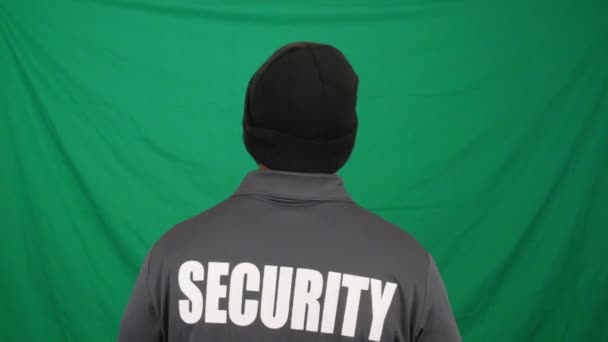 Gros Plan Agent Sécurité Uniforme — Video