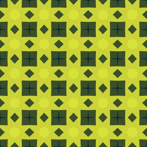 Ilustrace Zeleně Tónovaného Geometrického Bezešvého Vzoru — Stock fotografie