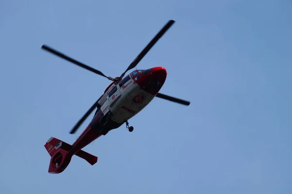 Frankfurt Alemanha Maio 2021 Helicóptero Resgate Johanniter Unfallhilfe Deixa Hospital — Fotografia de Stock