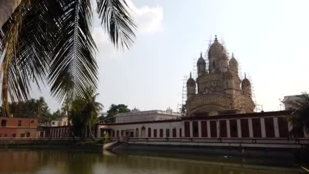 Dakshineswar Kali Tempel Een Hindoe Navaratna Tempel Gelegen Dakshineswar Gelegen — Stockvideo