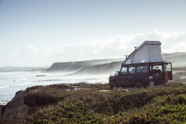 Peniche Portugal Février 2019 Défenseur Littoral Road Trip Camping Littoral — Photo