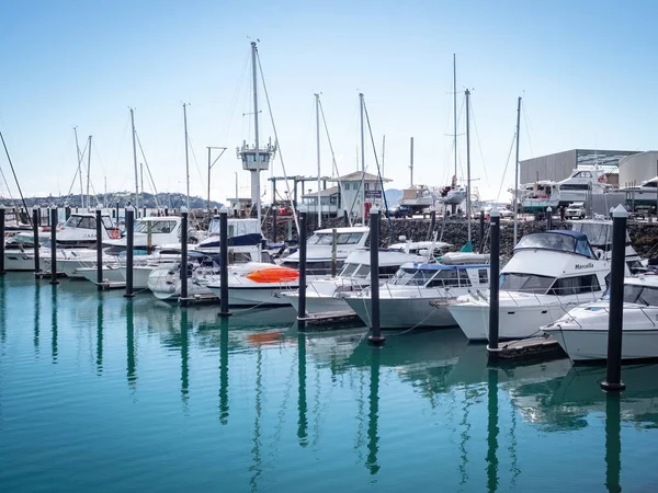 Auckland New Zealand Травня 2021 Вид Море Морських Човнів Half — стокове фото