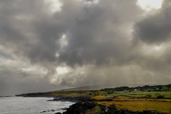 Approaching Rain Storm Coast Easter Island Chile — Stock Photo, Image