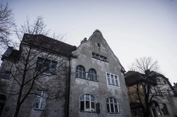 Poznan Pologne Janv 2018 Ancien Bâtiment Avec Des Murs Endommagés — Photo