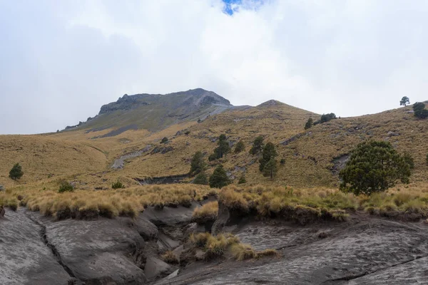 Uma Trilha Caminhada Que Leva Topo Montanha Vulcânica Iztaccihuatl México — Fotografia de Stock