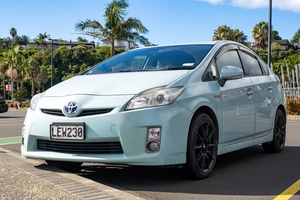 Auckland Nový Zéland Května 2021 Pohled Toyotu Prius Parkovišti Přístavu — Stock fotografie