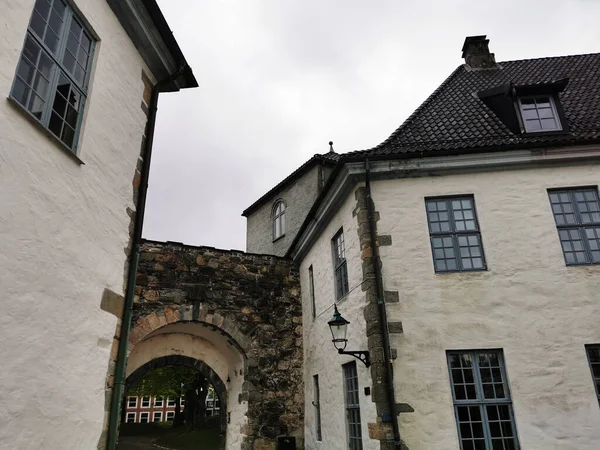 Quartiere Con Edifici Bergen Norvegia — Foto Stock