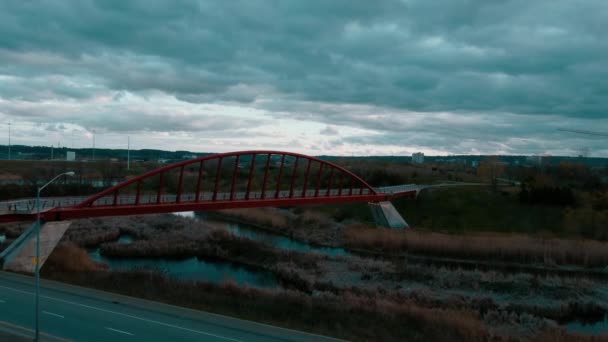 Prachtig Uitzicht Rivier Avond — Stockvideo