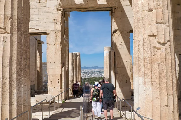 Atene Grecia Maggio 2021 Acropoli Partenone Propilea Propilea Dell Acropoli — Foto Stock