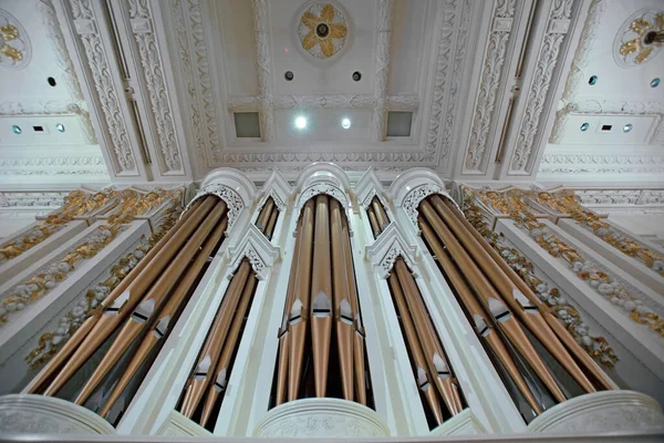 Unghi Scăzut Instrument Muzical Orgă — Fotografie, imagine de stoc