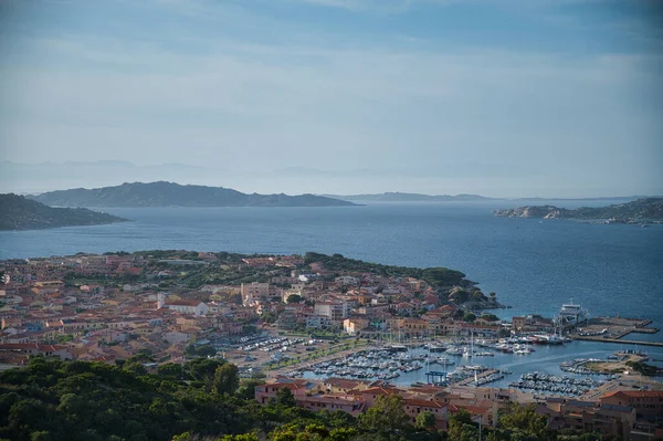 Paisaje Urbano Primavera Panorámica Del Puerto Palau Provincia Olbia Tempio —  Fotos de Stock