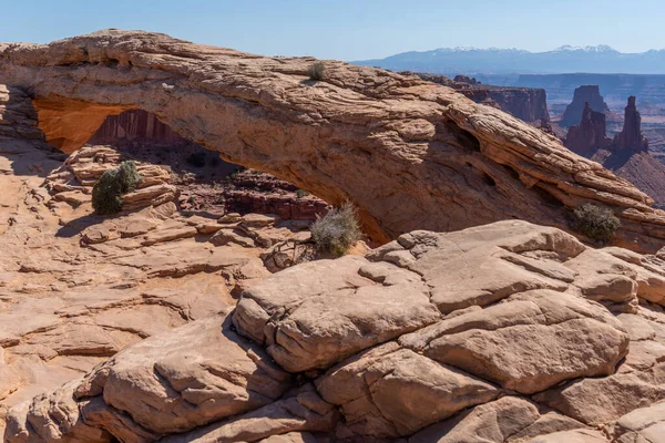 Una Hermosa Vista Del Parque Nacional Canyonlands Utah Día Soleado — Foto de Stock