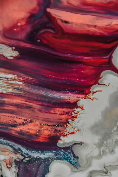 Abstract Fluid Art Texture Backdrop Iridescent Paint Effect Acrylic Artwork — Stock Photo, Image