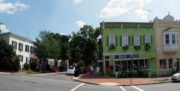 Washington United States Aug 2010 Georgetown 35Th Street Neighborhood Scene — Stock Photo, Image